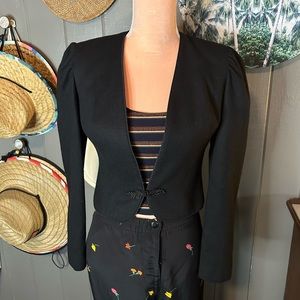 Vintage MG Concepts Wool Cropped Jacket w/ Frog Closure Small